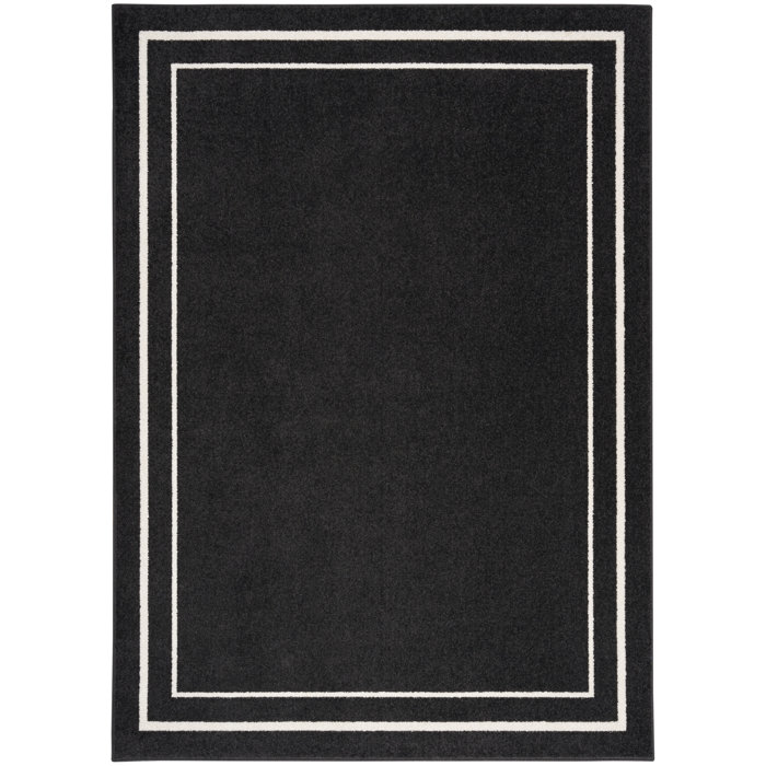 Wade Logan® Aubreanna Black Indoor/Outdoor Rug & Reviews Wayfair